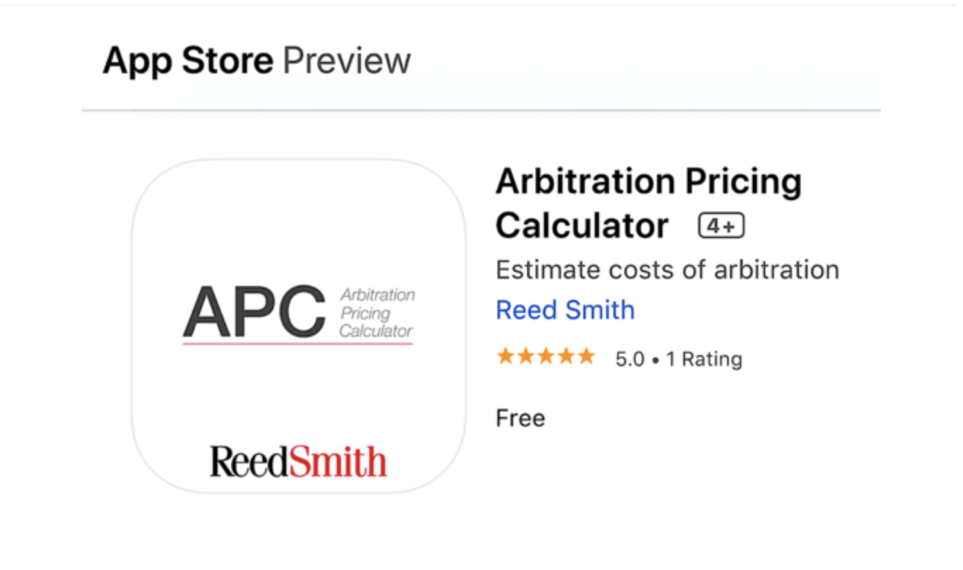 Reed Smith Launches Mobile App for Arbitration Cost Forecasting